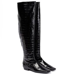 Toteme Croc-Embossed Boots - sz41 - RRP$1090